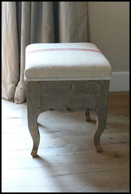 18th century bleached oak footstool