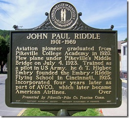 John Paul Riddle Marker (Side One) Pikeville, KY