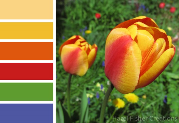 017 colour palette spring garden tulips