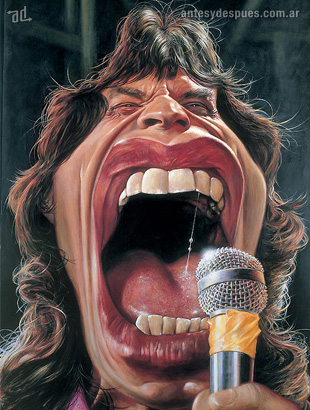 La caricatura de Mick Jagger