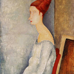 Modigliani, Jeanne Hbuterne Seated, profile 1918.jpg