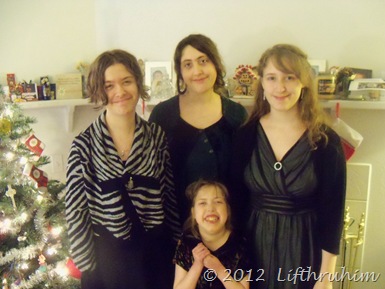 The girls on Christmas Morning after church.