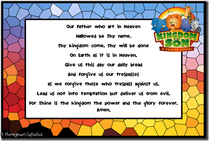 Our Father Prayer Card 4x6