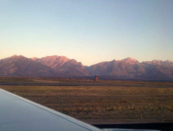 Teton Mountains from Airplane