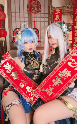 Coser@九言 & 小瑶幺幺 原神新春—甘雨申鹤海灯节双人