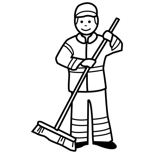 Дворник картинка для детей профессии