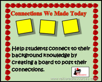 Tip for teaching English Language Learners- Students will have different background knowledge than you.  Make sure students are connecting with their background knowledge and not yours.  Tips from Heidi Raki of Raki's Rad Resources   Connection boards