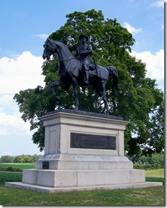 Statue of General John Reynold's across the road from the marker.