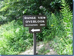 1224 Virginia - Shenandoah National Park - Skyline Drive - Range View Overlook - sign