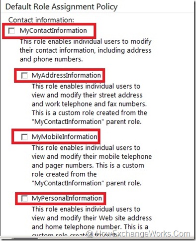 Editing MyContact Info