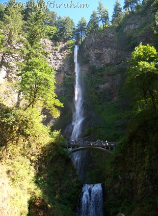 Double Waterfall with Bridge 