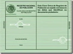 imprimir curp verde distrito federal CDMX y lista de Registros Civiles