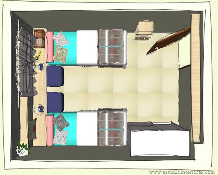 layout para quarto pequeno