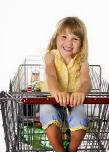 girl in cart
