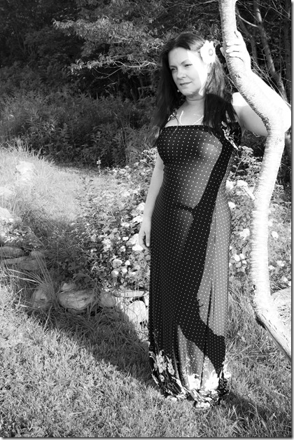 elegant black and white dress_3818bw