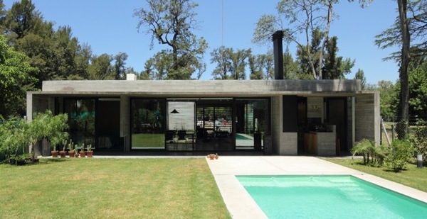 Piscina piscina moderna casa de hormigon