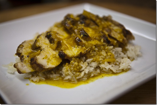 Curry Seared Chicken with a Curry Ginger Orange Reduction-2