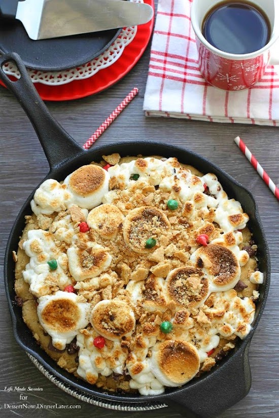 Gingerbread Smores Cookie Pizza -- @LifeMadeSweeter.jpg