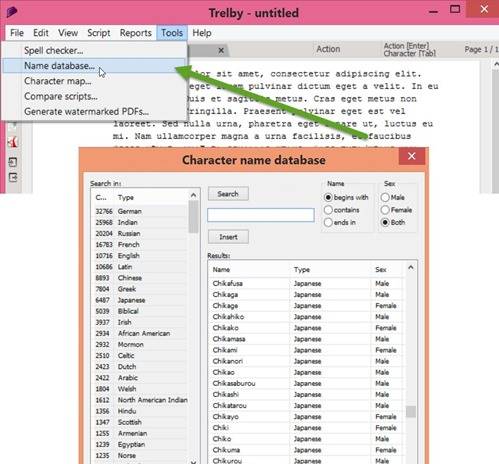 database-personaggi-trelby