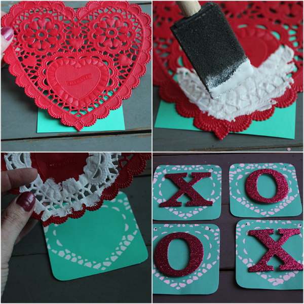 DIY Valentine Bunting with Doily