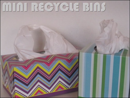 tissue box recycle bins