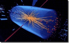 This document provided by European Organization for Nuclear Research (CERN) on December 13, 2011 in Geneva shows a graphic showing traces of two high-energy photons measured in the Compact Muon Solenoid (CMS) experience. Physicists at the CERN said that they had narrowed the search for the elusive sub-atomic Higgs Boson particle that would confirm the way science describes the Universe.  AFP PHOTO / FABRICE COFFRINI  RESTRICTED TO EDITORIAL USE MANDATORY CREDIT "AFP PHOTO / CERN " NO MARKETING NO ADVERTISING CAMPAIGNS - DISTRIBUTED AS A SERVICE TO CLIENTS (Photo credit should read HANDOUT/AFP/Getty Images)