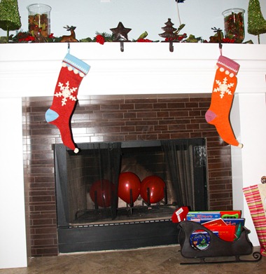 balloons in fireplace for santa (1 of 1)