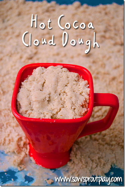hot cocoa cloud dough #play #sensory #preschool hot cocoa cloud dough #play #sensory #preschool