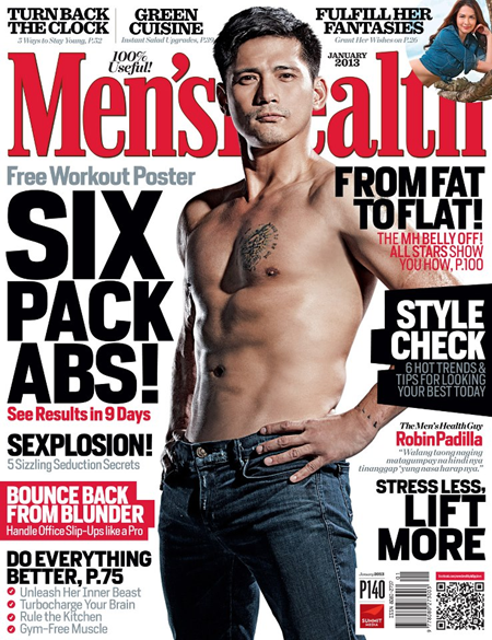Robin Padilla on Men's Health Ph Jan 2013 cover