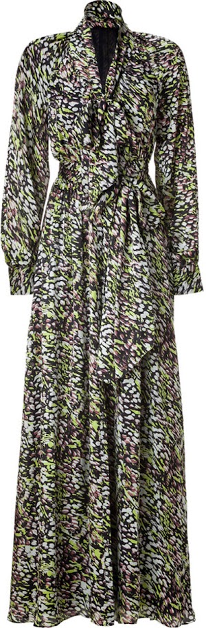 My Dresses: Rachel Zoe Black/Lime Belted Silk Maxi Dress
