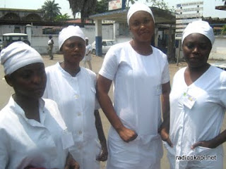 Un groupe d'infirmières d'un hôpital de la RDC