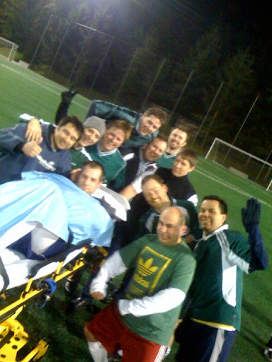 broken leg soccer. mens Co-Rec soccer,
