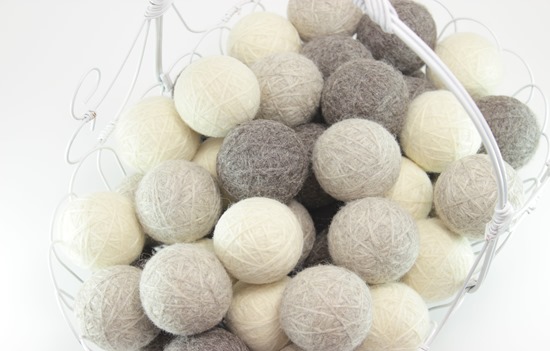 Natural Wool Dryer Balls from www.simpleisprettyshop.etsy.com