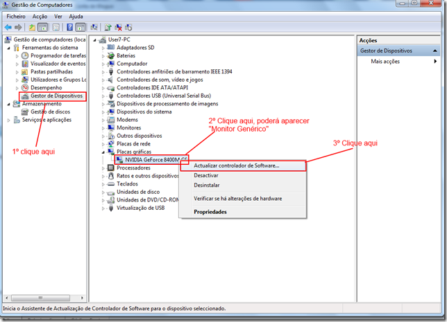 Actualizar controlador de Software Atualizar controlador de Software