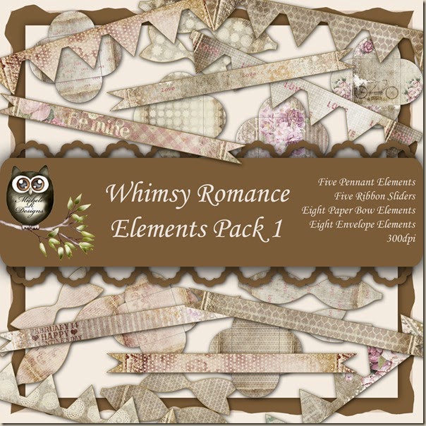 Whimsy Romance Elements Front Sheet Pack 1