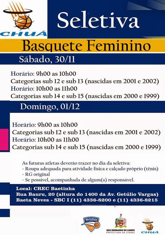 CARTAZ DO BASQUETE FEM