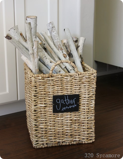 sticks in basket for fall