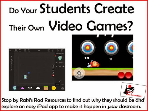 Do Your Students Create Their Own  Video Games?  Stop by Raki's Rad Resources to find out why the should be and explore an easy iPad app called Game Press to make it happen in your classroom.
