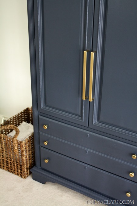 My Armoire Makeover: Painting It Navy - Emily A. Clark