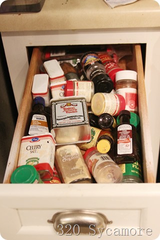 spice drawer before