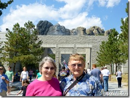 Sept 2, 2012: Mary Lou and Ken at the entrance to Mount Rushmore