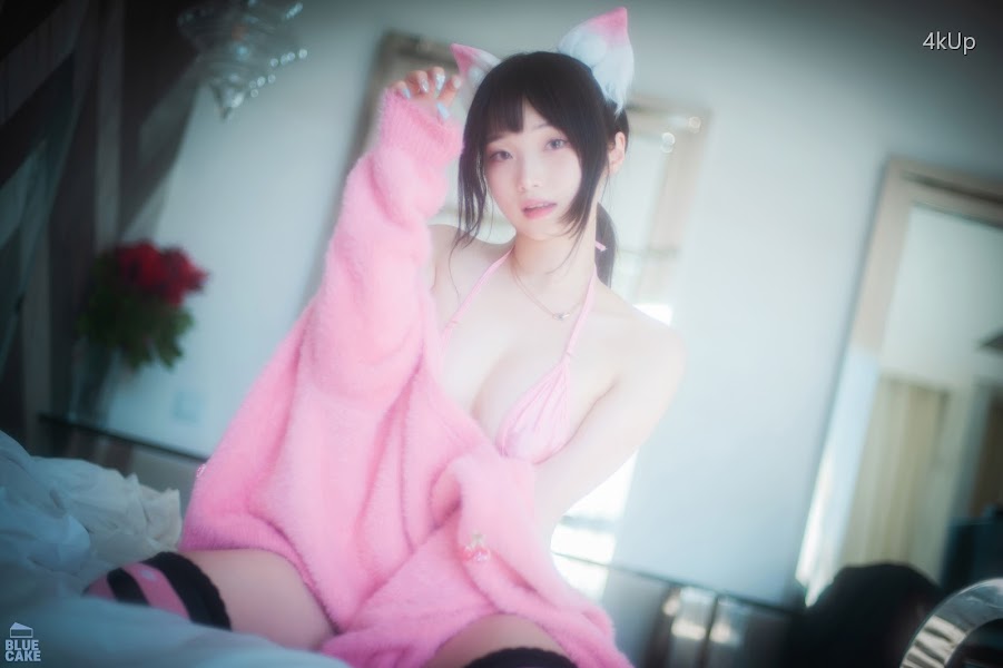 [BLUECAKE] Bambi (밤비) Naughty Cats Pink & Mint RED