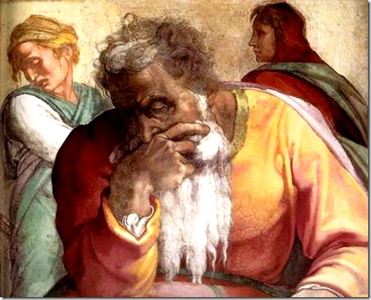 Jeremiah by Michaelangelo Cistine Chapel