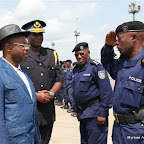 Adolphe Lumanu, vice ministre de l'Intérieur et Sécurité, en visite à Kisangani, décembre 2010.