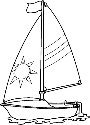 sailboat black and white coloring pages - photo #5
