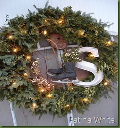 patina white wreath