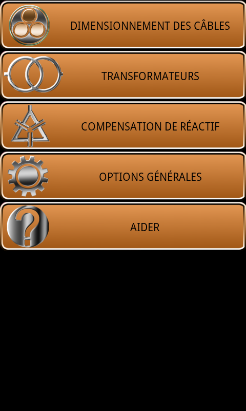 Android application Electric Lines Calculator screenshort