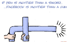 Facebook mightier than pen