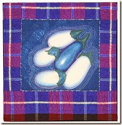 Sue Reno, Eggplants Art Quilt