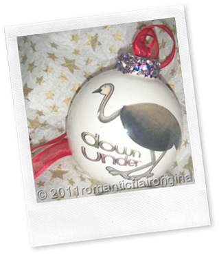 Personalized Christmas Emu bauble 